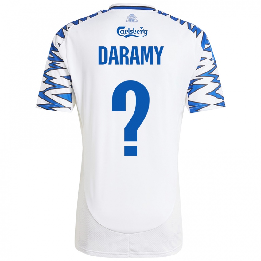 Niño Camiseta Abdul Daramy #0 Blanco Azul Cielo 1ª Equipación 2024/25 La Camisa Argentina