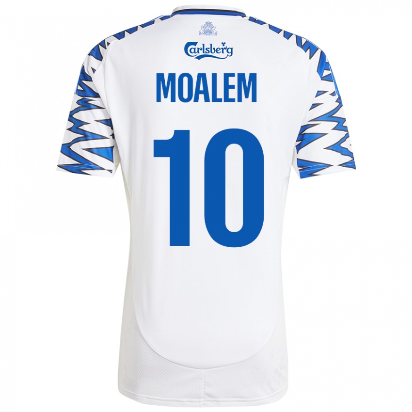 Niño Camiseta Jonathan Moalem #10 Blanco Azul Cielo 1ª Equipación 2024/25 La Camisa Argentina