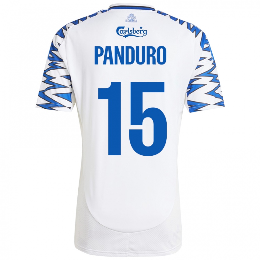 Niño Camiseta Tristan Panduro #15 Blanco Azul Cielo 1ª Equipación 2024/25 La Camisa Argentina