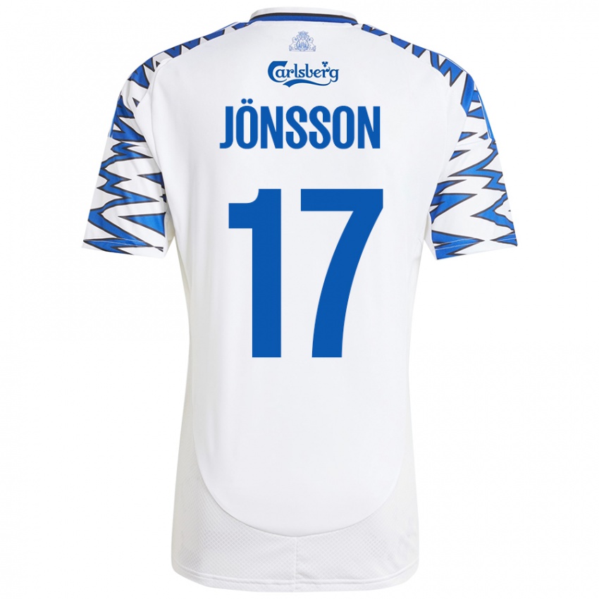 Niño Camiseta Neo Jönsson #17 Blanco Azul Cielo 1ª Equipación 2024/25 La Camisa Argentina