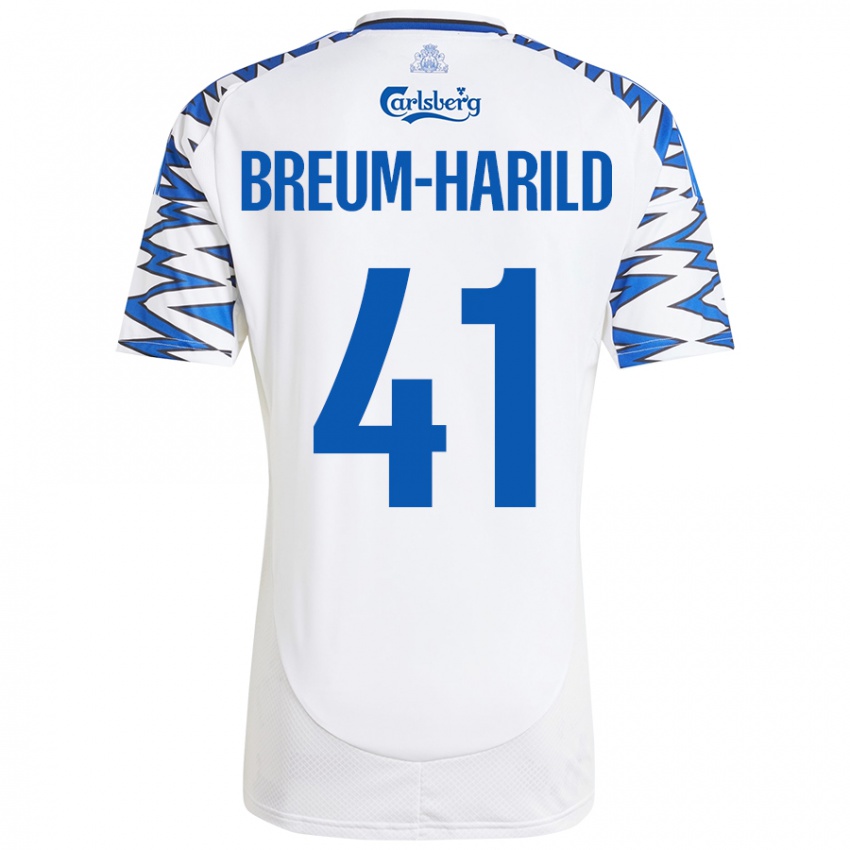 Niño Camiseta Tobias Breum-Harild #41 Blanco Azul Cielo 1ª Equipación 2024/25 La Camisa Argentina