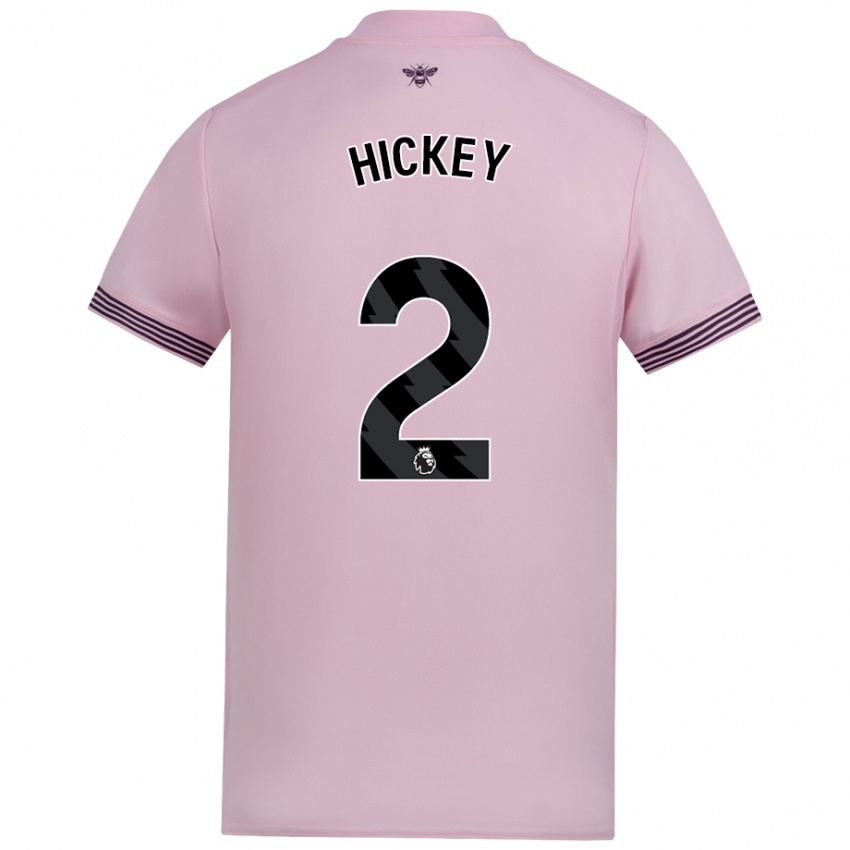 Niño Camiseta Aaron Hickey #2 Rosa 2ª Equipación 2024/25 La Camisa Argentina