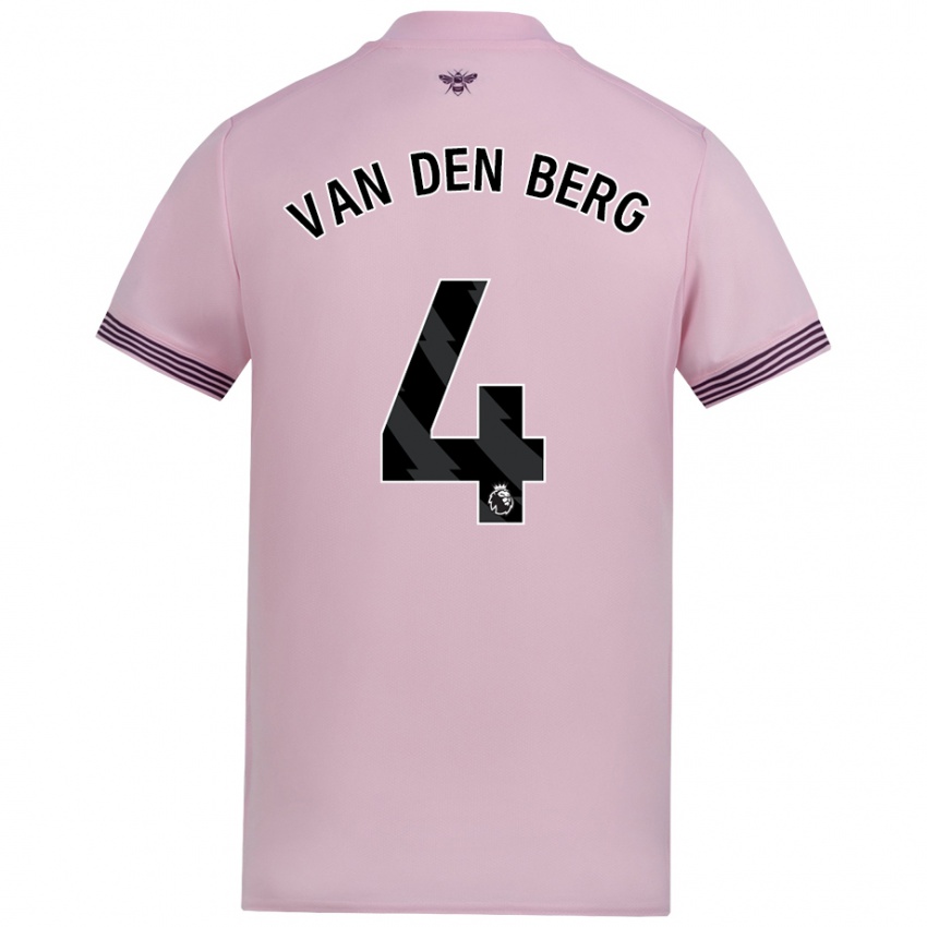 Niño Camiseta Sepp Van Den Berg #4 Rosa 2ª Equipación 2024/25 La Camisa Argentina