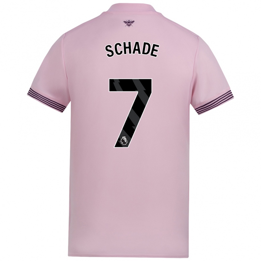 Niño Camiseta Kevin Schade #7 Rosa 2ª Equipación 2024/25 La Camisa Argentina