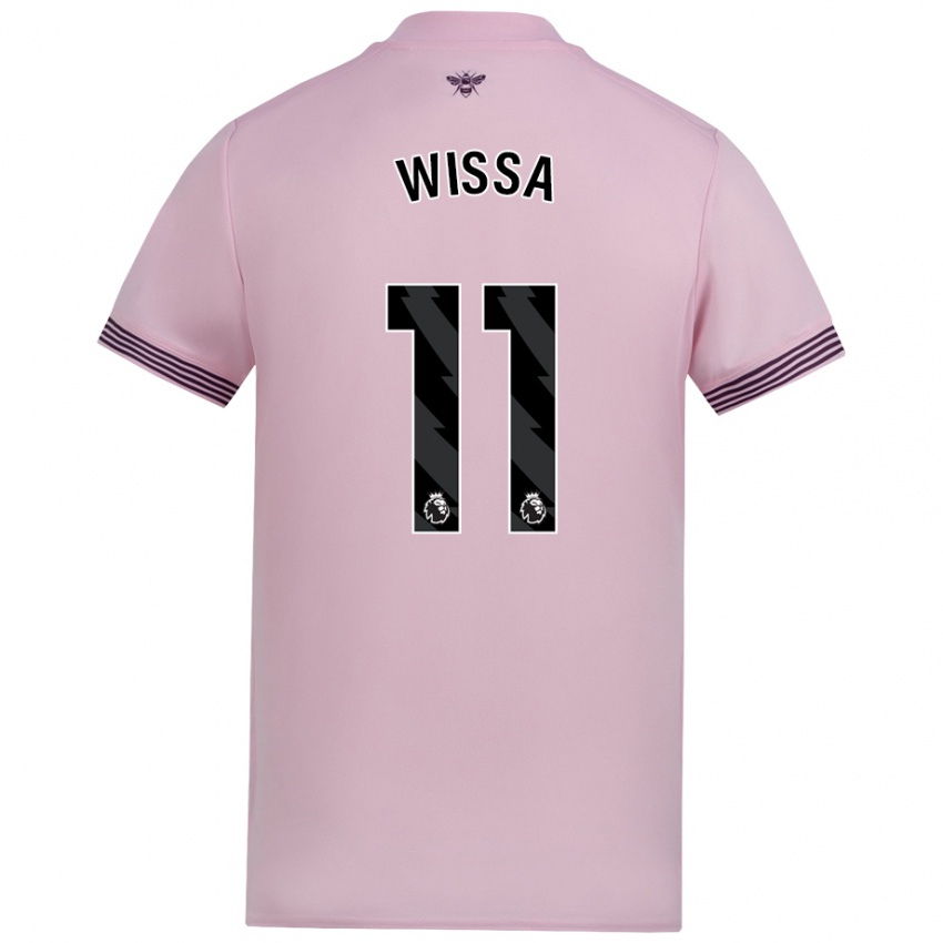 Niño Camiseta Yoane Wissa #11 Rosa 2ª Equipación 2024/25 La Camisa Argentina