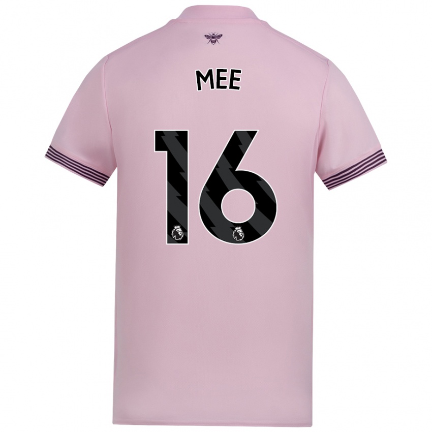 Niño Camiseta Ben Mee #16 Rosa 2ª Equipación 2024/25 La Camisa Argentina