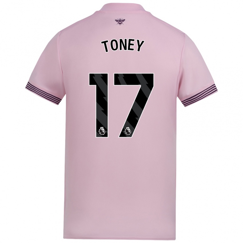 Niño Camiseta Ivan Toney #17 Rosa 2ª Equipación 2024/25 La Camisa Argentina