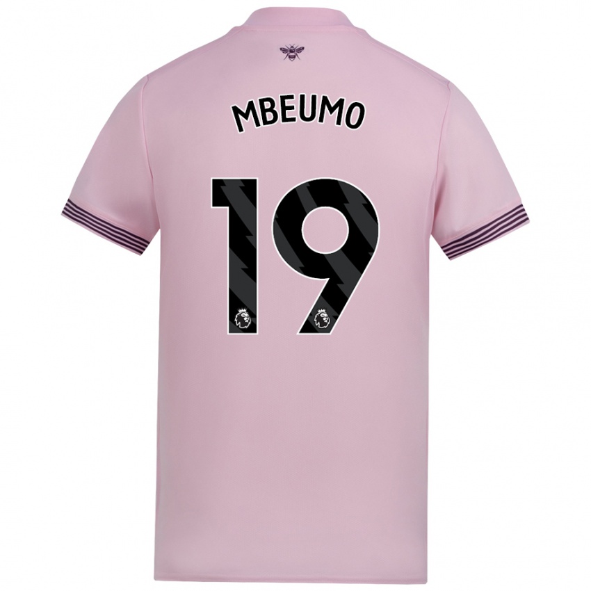 Niño Camiseta Bryan Mbeumo #19 Rosa 2ª Equipación 2024/25 La Camisa Argentina