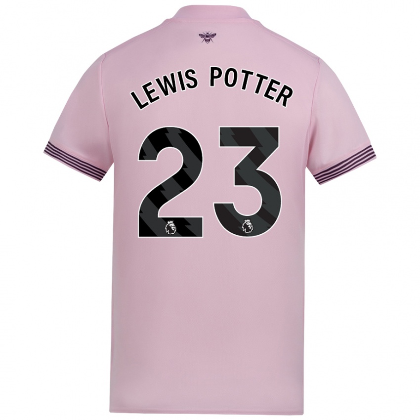 Niño Camiseta Keane Lewis-Potter #23 Rosa 2ª Equipación 2024/25 La Camisa Argentina