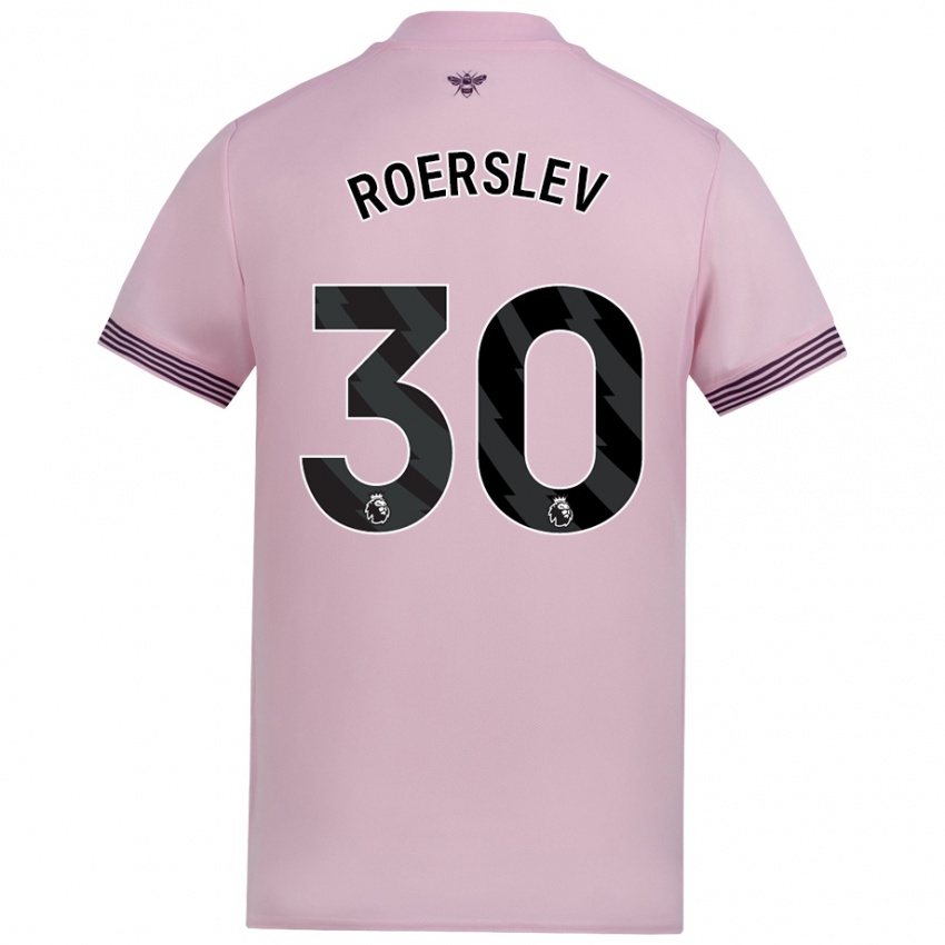 Niño Camiseta Mads Roerslev #30 Rosa 2ª Equipación 2024/25 La Camisa Argentina