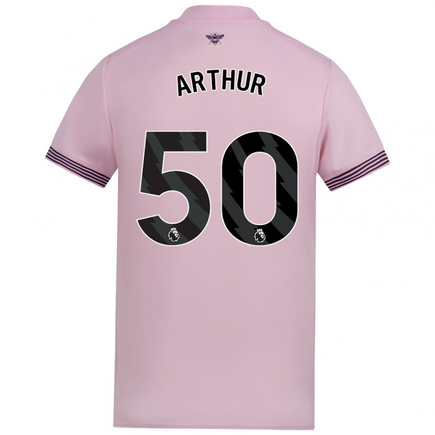 Niño Camiseta Benjamin Arthur #50 Rosa 2ª Equipación 2024/25 La Camisa Argentina