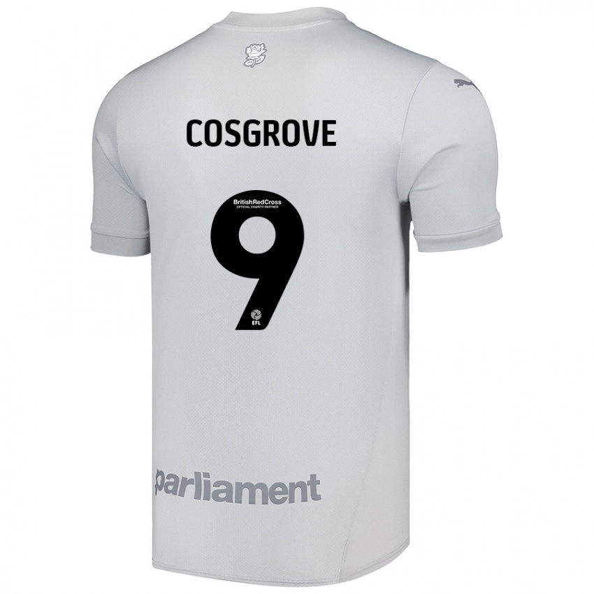 Niño Camiseta Sam Cosgrove #9 Gris Plata 2ª Equipación 2024/25 La Camisa Argentina