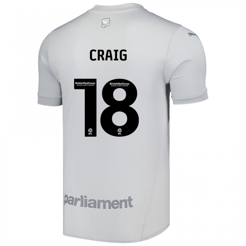 Niño Camiseta Matthew Craig #18 Gris Plata 2ª Equipación 2024/25 La Camisa Argentina