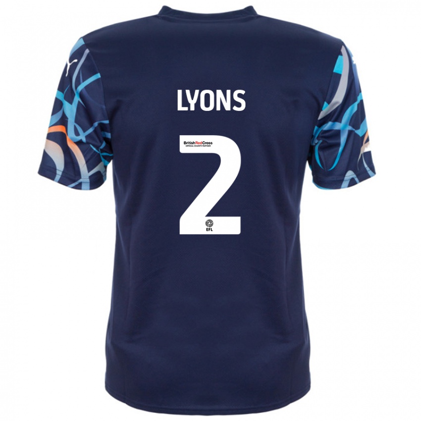 Niño Camiseta Andy Lyons #2 Azul Marino 2ª Equipación 2024/25 La Camisa Argentina