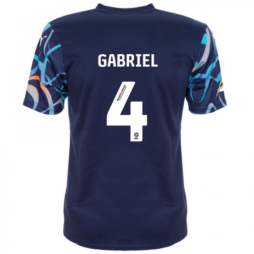 Niño Camiseta Jordan Lawrence-Gabriel #4 Azul Marino 2ª Equipación 2024/25 La Camisa Argentina