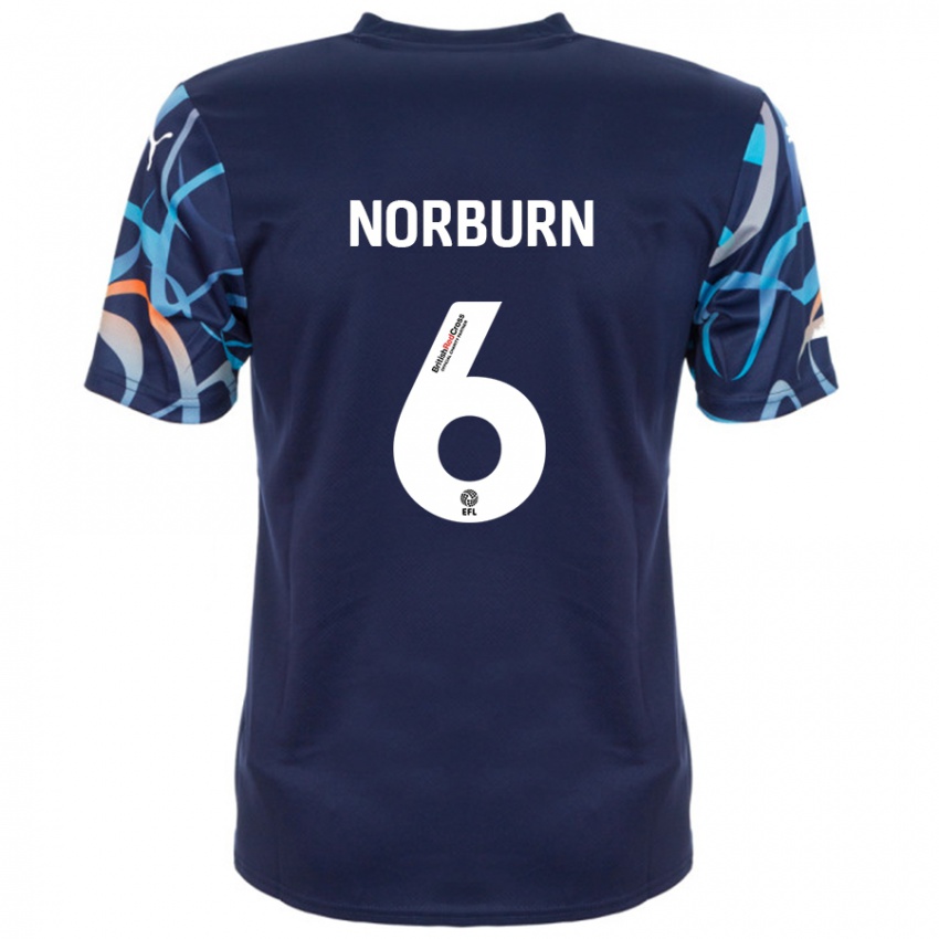 Niño Camiseta Oliver Norburn #6 Azul Marino 2ª Equipación 2024/25 La Camisa Argentina