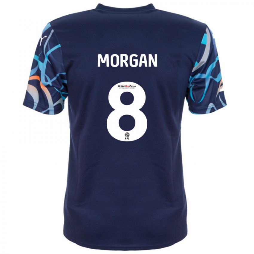 Niño Camiseta Albie Morgan #8 Azul Marino 2ª Equipación 2024/25 La Camisa Argentina