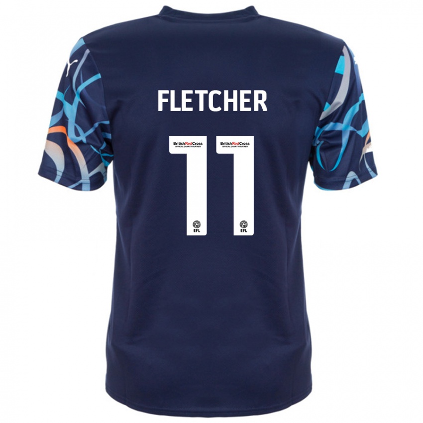 Niño Camiseta Ashley Fletcher #11 Azul Marino 2ª Equipación 2024/25 La Camisa Argentina