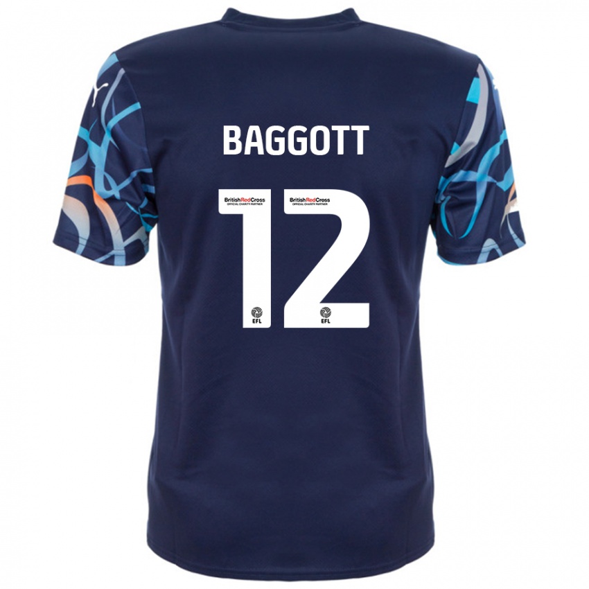 Niño Camiseta Elkan Baggott #12 Azul Marino 2ª Equipación 2024/25 La Camisa Argentina