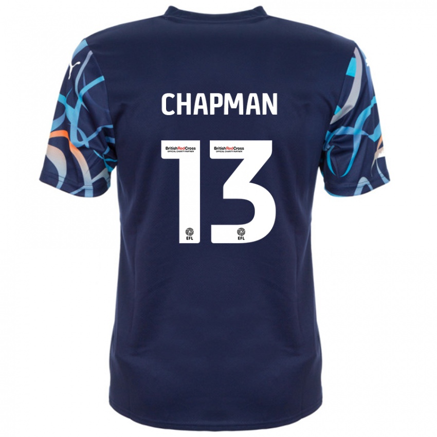 Niño Camiseta Mackenzie Chapman #13 Azul Marino 2ª Equipación 2024/25 La Camisa Argentina