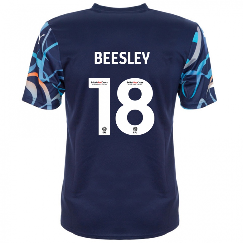 Niño Camiseta Jake Beesley #18 Azul Marino 2ª Equipación 2024/25 La Camisa Argentina