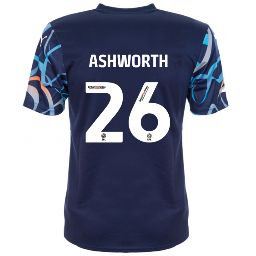 Niño Camiseta Zac Ashworth #26 Azul Marino 2ª Equipación 2024/25 La Camisa Argentina