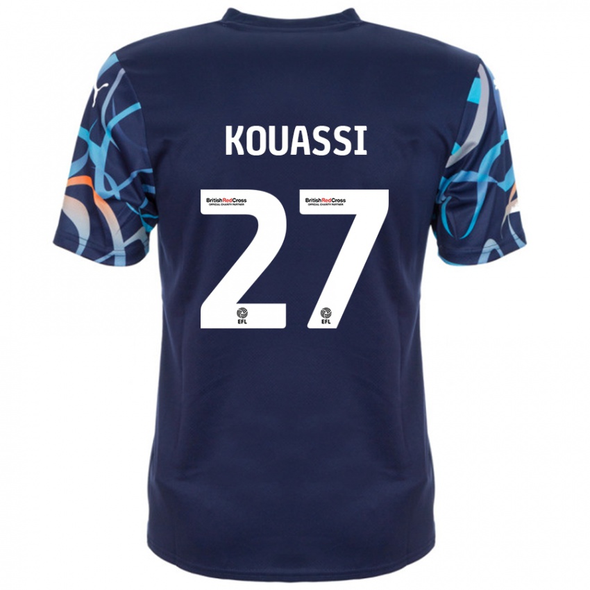 Niño Camiseta Kylian Kouassi #27 Azul Marino 2ª Equipación 2024/25 La Camisa Argentina