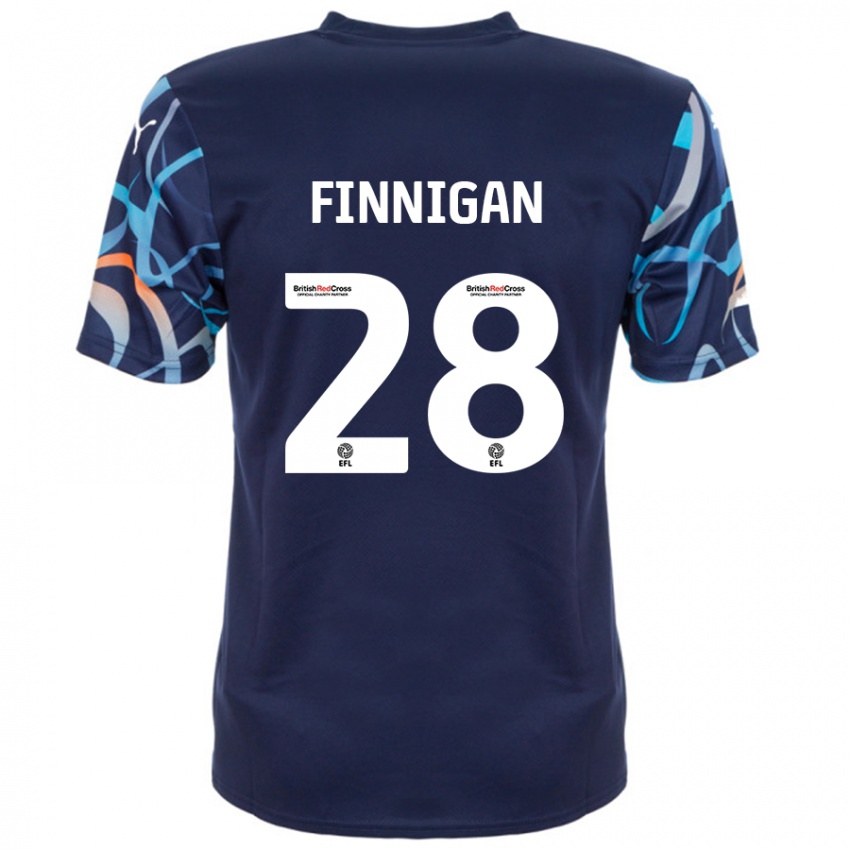 Niño Camiseta Ryan Finnigan #28 Azul Marino 2ª Equipación 2024/25 La Camisa Argentina