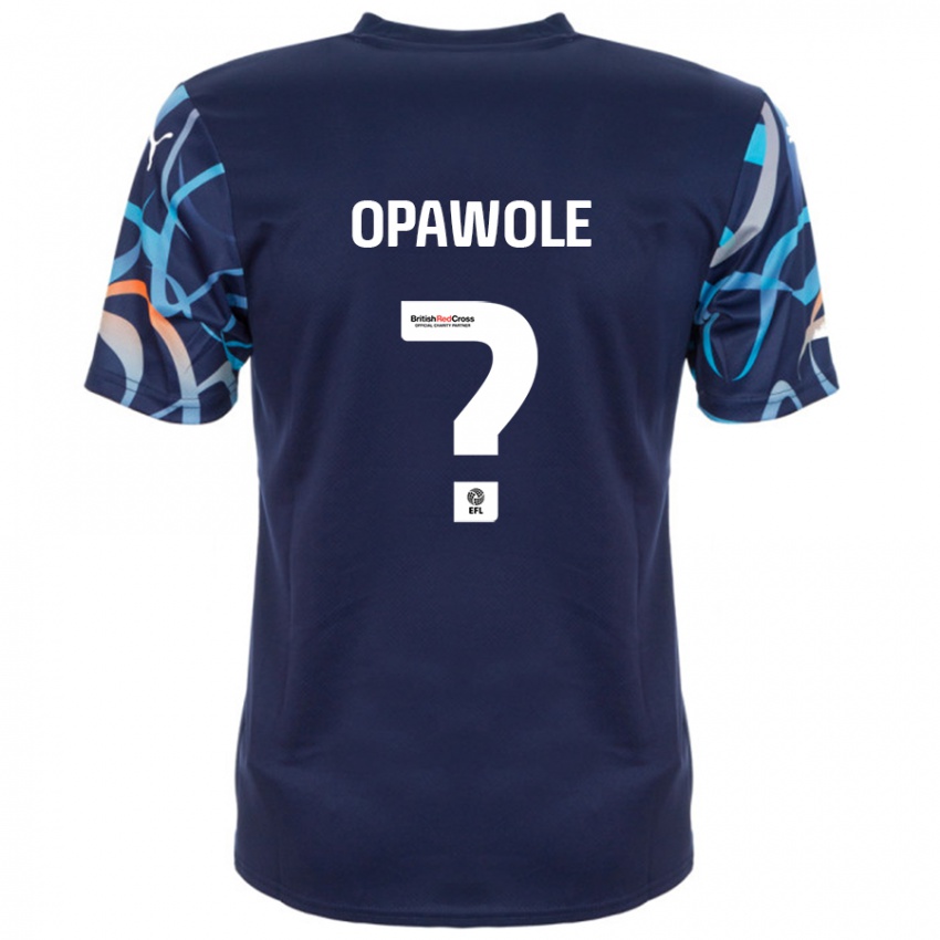 Niño Camiseta Johnson Opawole #0 Azul Marino 2ª Equipación 2024/25 La Camisa Argentina