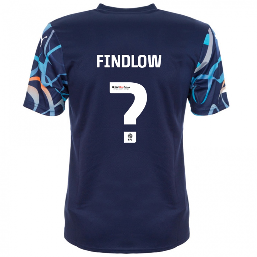 Niño Camiseta Luke Findlow #0 Azul Marino 2ª Equipación 2024/25 La Camisa Argentina