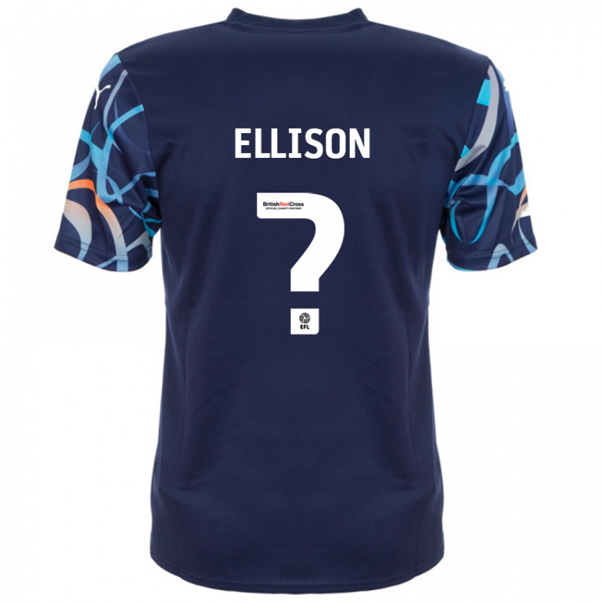 Niño Camiseta Jordyn Ellison #0 Azul Marino 2ª Equipación 2024/25 La Camisa Argentina