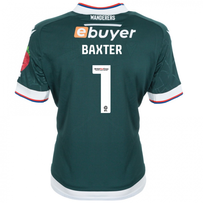 Niño Camiseta Nathan Baxter #1 Verde Oscuro 2ª Equipación 2024/25 La Camisa Argentina