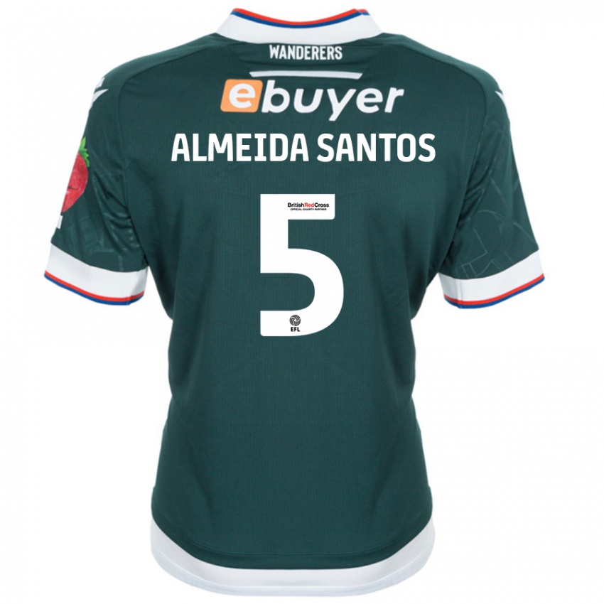 Niño Camiseta Ricardo Santos #5 Verde Oscuro 2ª Equipación 2024/25 La Camisa Argentina