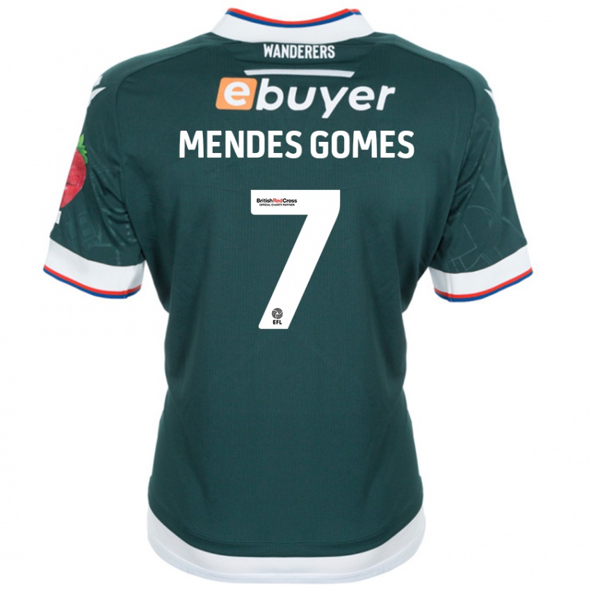 Niño Camiseta Carlos Mendes #7 Verde Oscuro 2ª Equipación 2024/25 La Camisa Argentina