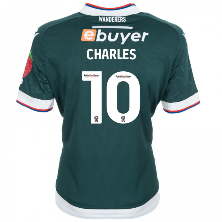 Niño Camiseta Dion Charles #10 Verde Oscuro 2ª Equipación 2024/25 La Camisa Argentina