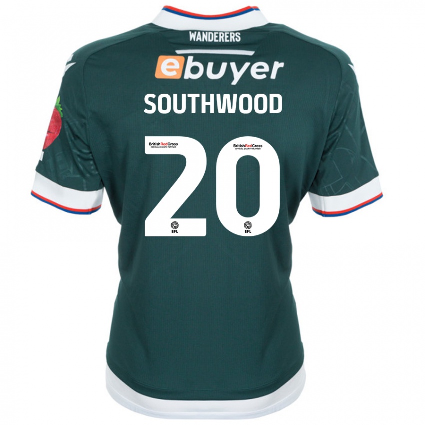 Niño Camiseta Luke Southwood #20 Verde Oscuro 2ª Equipación 2024/25 La Camisa Argentina