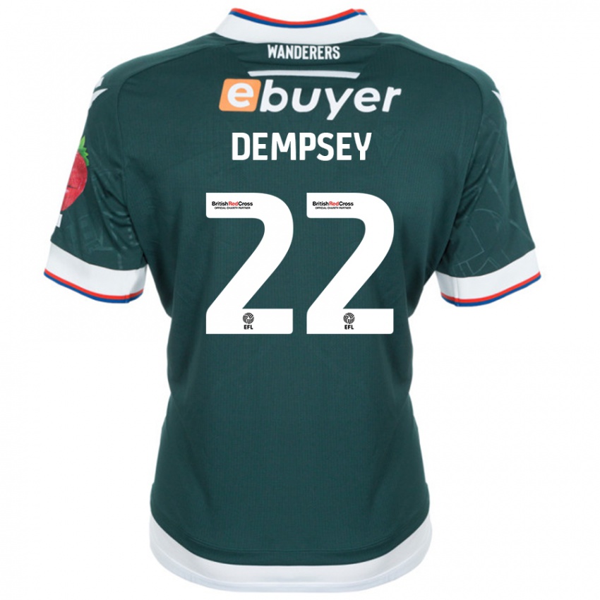 Niño Camiseta Kyle Dempsey #22 Verde Oscuro 2ª Equipación 2024/25 La Camisa Argentina