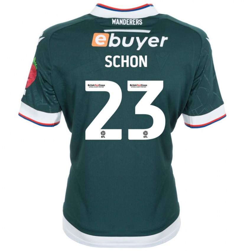 Niño Camiseta Szabolcs Schön #23 Verde Oscuro 2ª Equipación 2024/25 La Camisa Argentina