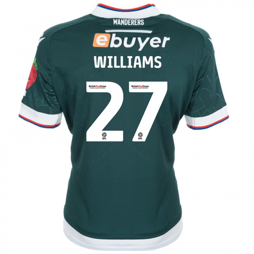 Niño Camiseta Randell Williams #27 Verde Oscuro 2ª Equipación 2024/25 La Camisa Argentina