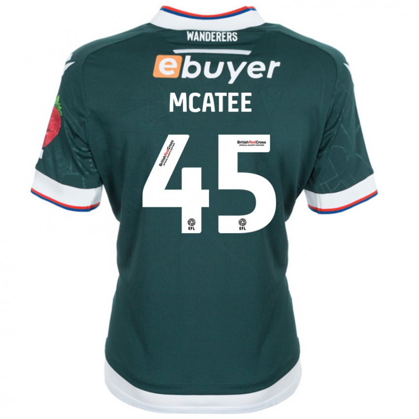 Niño Camiseta John Mcatee #45 Verde Oscuro 2ª Equipación 2024/25 La Camisa Argentina