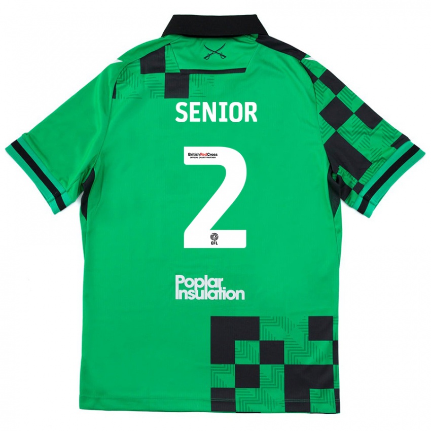 Niño Camiseta Joel Senior #2 Verde Negro 2ª Equipación 2024/25 La Camisa Argentina