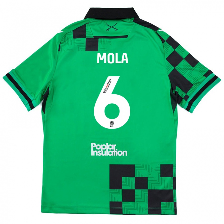 Niño Camiseta Clinton Mola #6 Verde Negro 2ª Equipación 2024/25 La Camisa Argentina