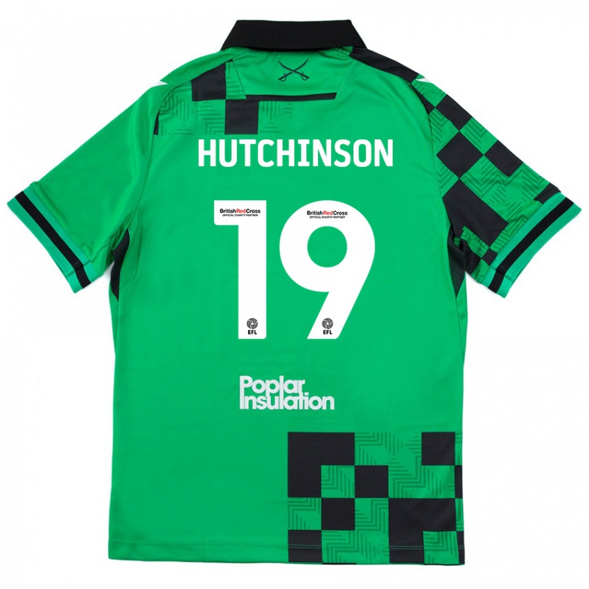 Niño Camiseta Isaac Hutchinson #19 Verde Negro 2ª Equipación 2024/25 La Camisa Argentina