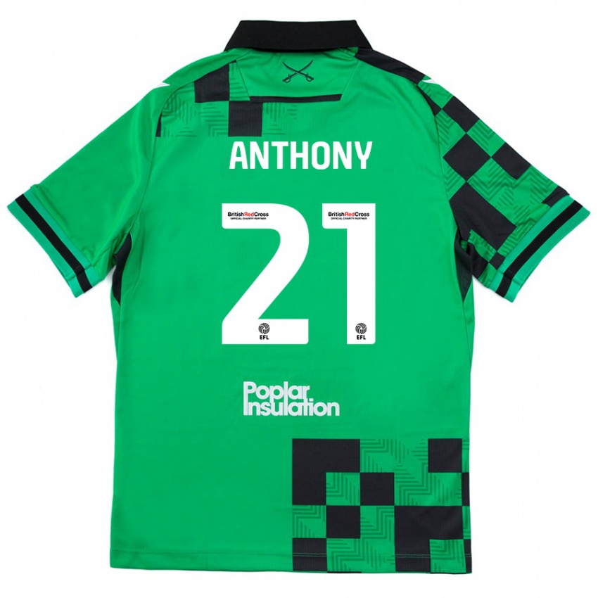 Niño Camiseta Micah Anthony #21 Verde Negro 2ª Equipación 2024/25 La Camisa Argentina