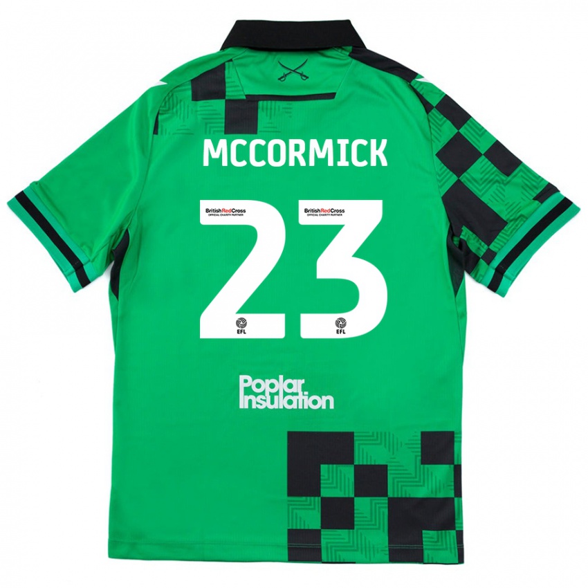 Niño Camiseta Luke Mccormick #23 Verde Negro 2ª Equipación 2024/25 La Camisa Argentina