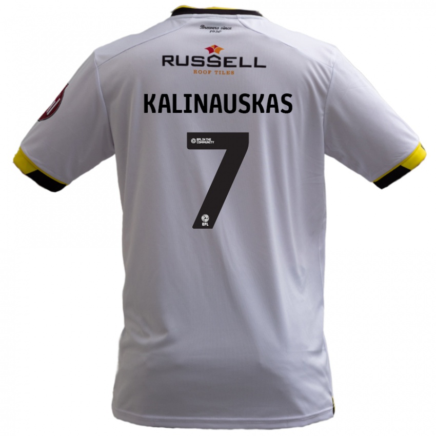 Niño Camiseta Tomas Kalinauskas #7 Blanco 2ª Equipación 2024/25 La Camisa Argentina