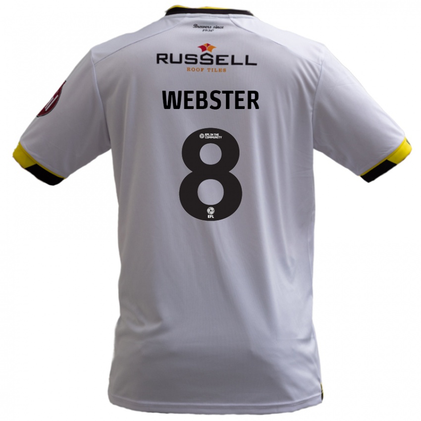 Niño Camiseta Charlie Webster #8 Blanco 2ª Equipación 2024/25 La Camisa Argentina