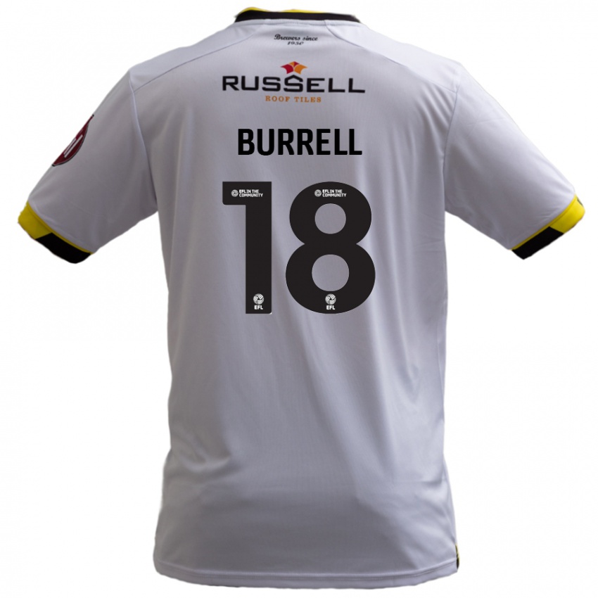 Niño Camiseta Rumarn Burrell #18 Blanco 2ª Equipación 2024/25 La Camisa Argentina