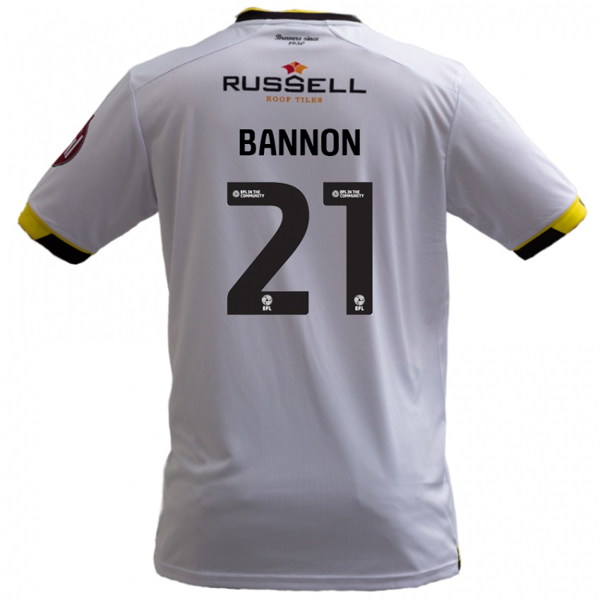 Niño Camiseta Alex Bannon #21 Blanco 2ª Equipación 2024/25 La Camisa Argentina