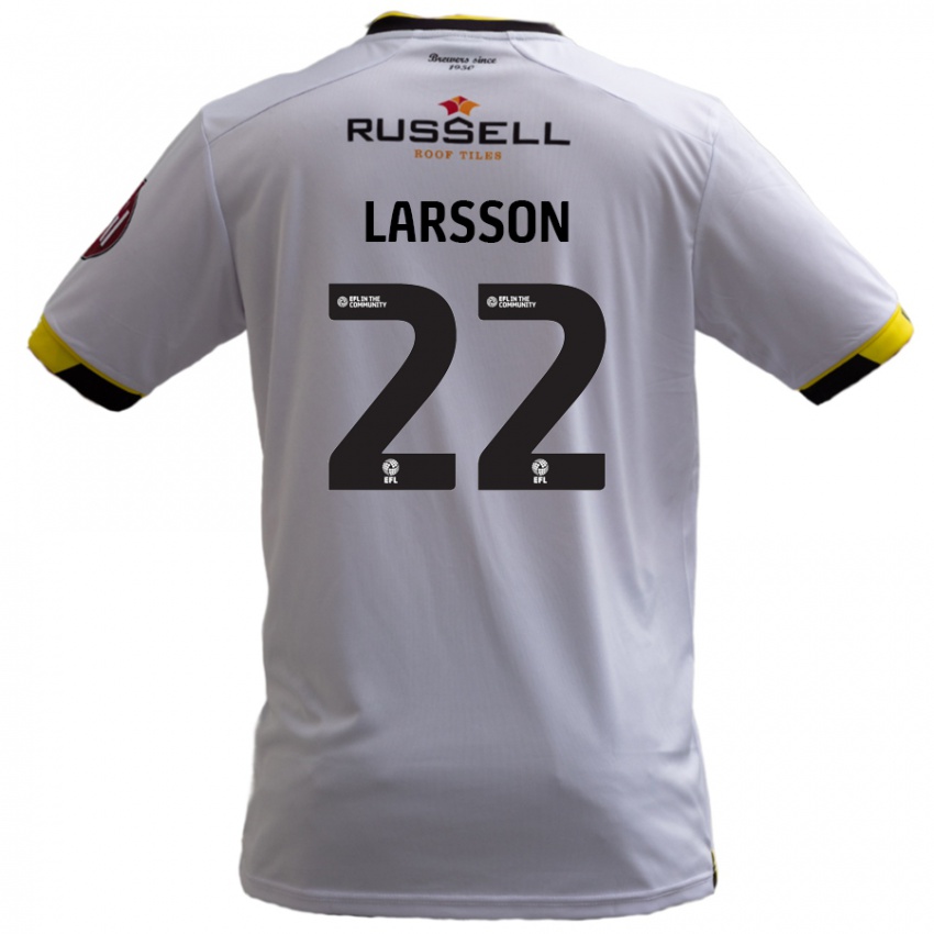 Niño Camiseta Julian Larsson #22 Blanco 2ª Equipación 2024/25 La Camisa Argentina